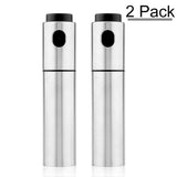 YASSUN Stainless Steel Oil Spray Bottle Vinegar Bottle, Oil Control Bottle for Outdoor Barbecue Artifact, Cooking, Grilling, Salad,2 Pack