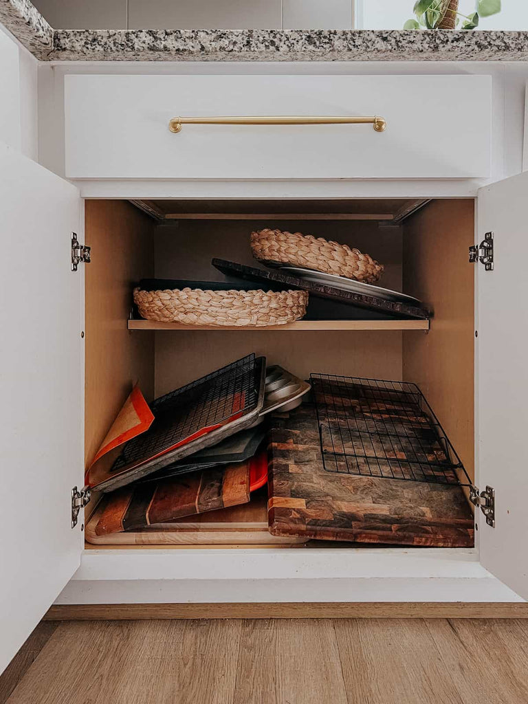 Our New Cookie Sheet & Cutting Board Organizer