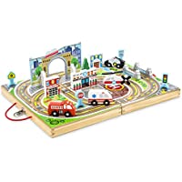 Melissa & Doug 18-Piece Wooden Take-Along Tabletop Town only $20.99