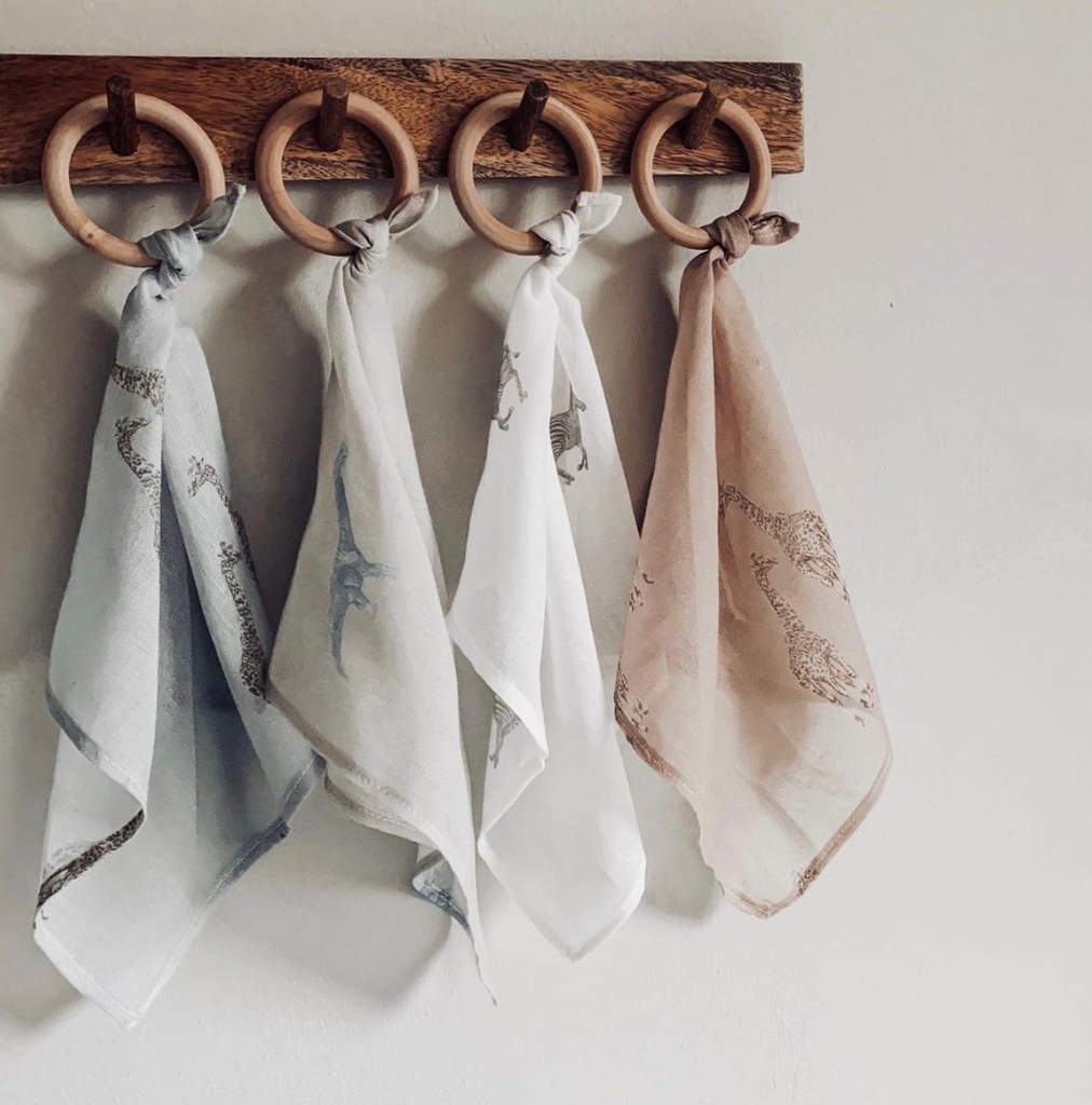 Organic Muslin Lovey Teething Ring