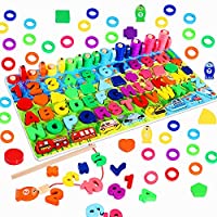 Max Fun Wooden Number Letter Puzzles Montessori Learning Education Toys only $8.99