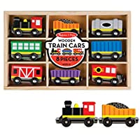 8-Pieces Melissa & Doug Wooden Train Cars only $13.59