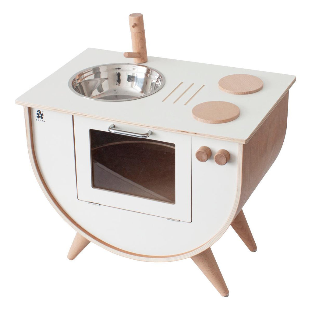 Sebra Wooden Play Kitchen - White