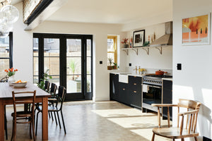 Kitchen of the Week: A Creative Couple’s Ikea Hack in Black and White, Tiled Pantry Included