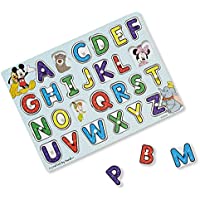 Melissa & Doug Disney Classics Alphabet Wooden Peg Puzzle (26 Pieces) only $7.99