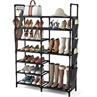 7-Tier Shoe Rack with Side Hanging Pockets, Holds 24-28 Pairs only $20.39