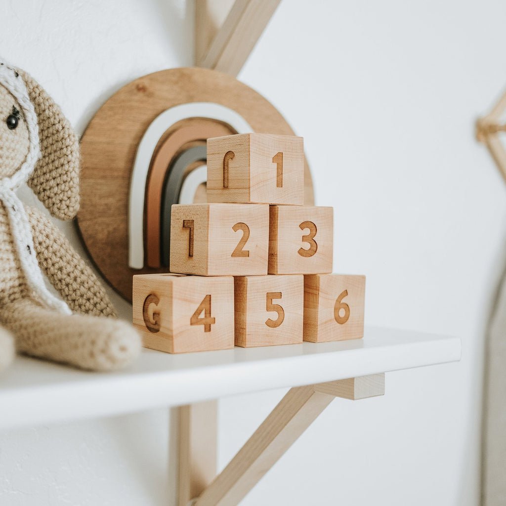 Wooden Alphabet & Numeral Blocks