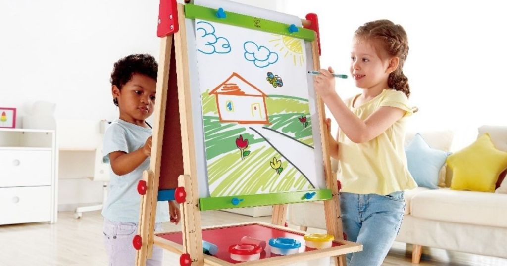 Hape Kids Wooden Easel Only $34.73 Shipped on Amazon (Reg. $89) | Includes Paper Roll & Paint Pots