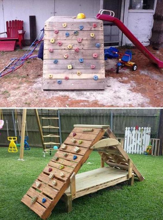 19 Backyard Gadgets for Kids Made from Pallets. Make Their Summer More Active