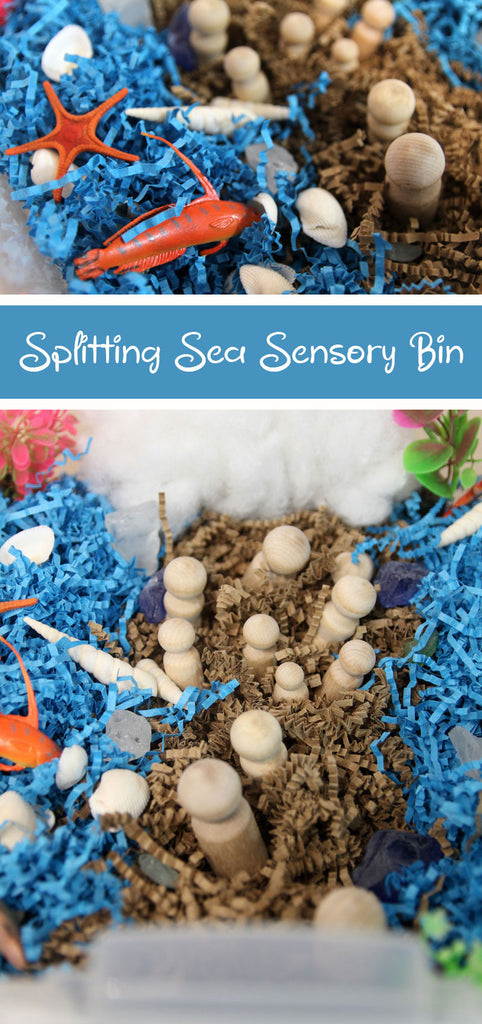 Passover Sensory Bin: Splitting the Sea