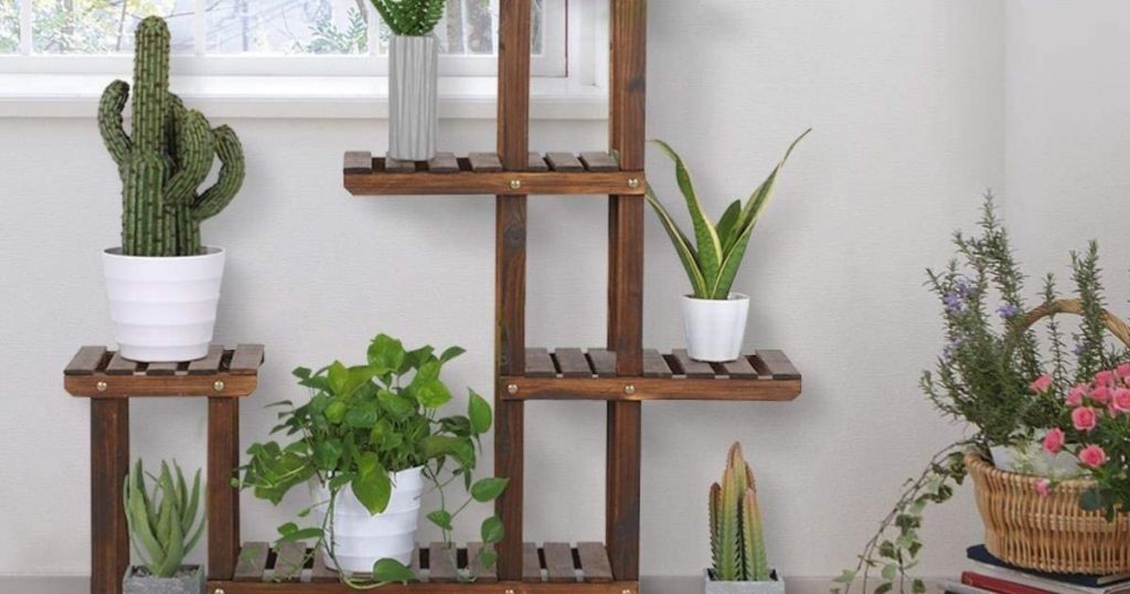 Tiered Wooden Plant Stand Just $35.99 Shipped on Amazon | Easy to Assemble