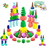 36-Piece Wooden Stacking Rocks Building Blocks Stem Montessori Toys only $9.99