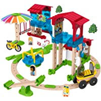 Fisher-Price Wonder Makers Schoolyard Wooden Track Play Set (75-Piece) only $27.84