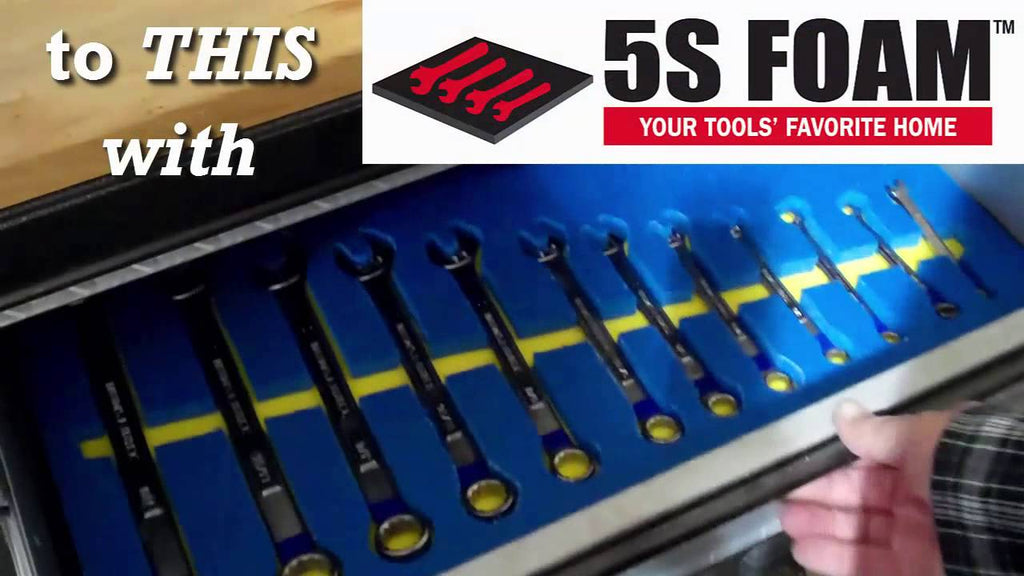 Go from a "junk" drawer to a fully organizwed drawer with 5S Foam™ PRO