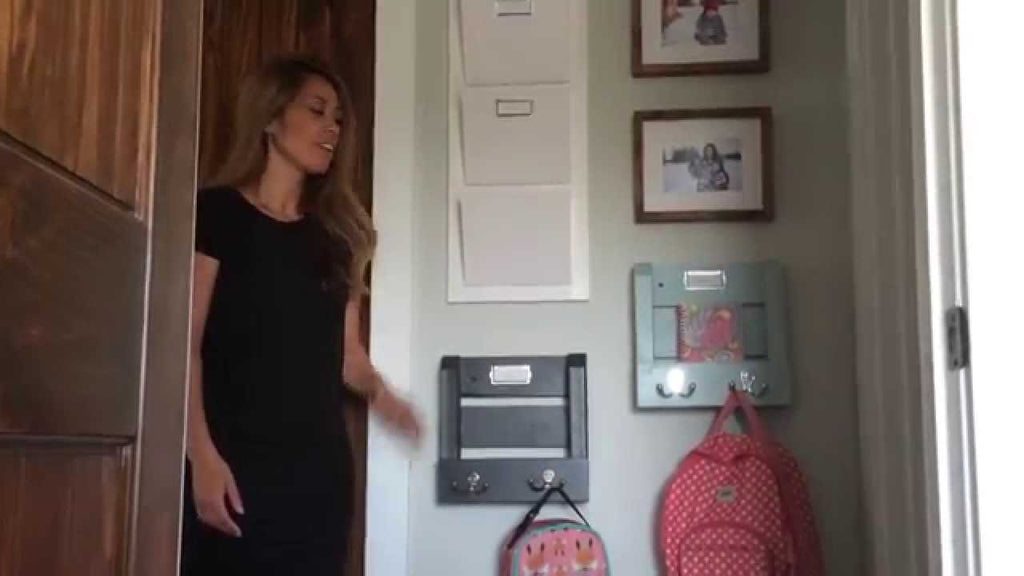 How to build a DIY wall shelf organizer with hooks and paper, magazine or mail slot