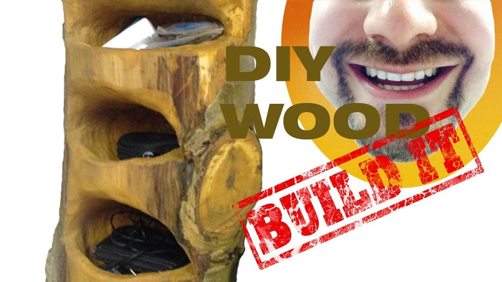 I made a log shelf, out of a log! The log is from a maple tree