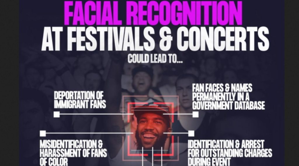 Musicians Team Up With Fans And Fight For The Future To Ban Facial Recognition Technology At Concerts