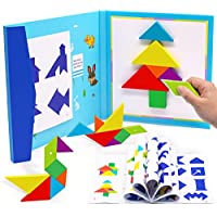 Wooden Pattern Tangram Magnetic Puzzle Book Toys for Kids only $5.00