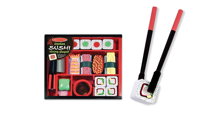 Melissa & Doug Sushi Slicing Wooden Play Food Set – Just $16.99!