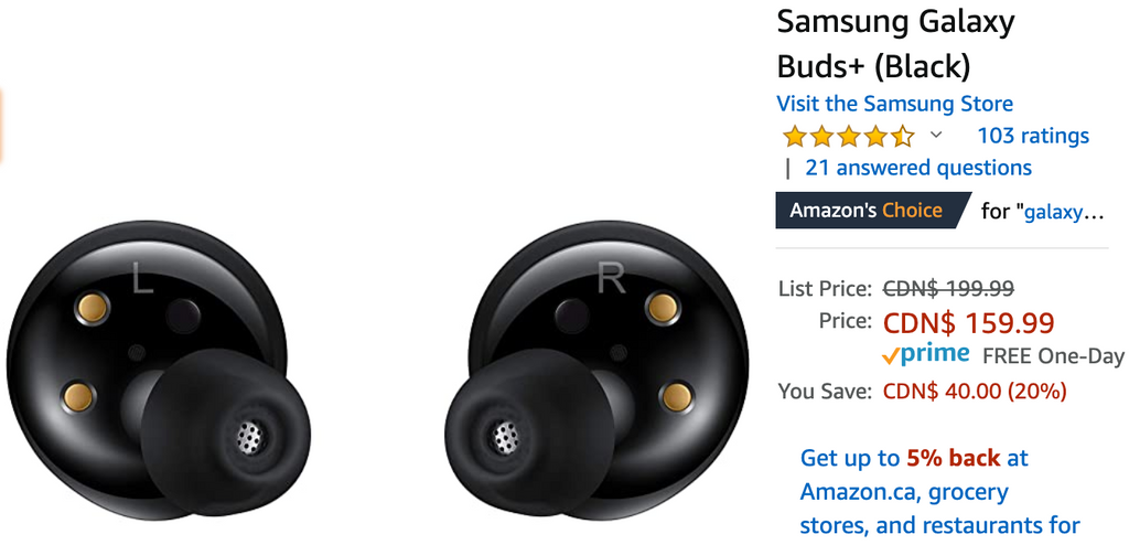 Amazon Canada Deals: Save 20% on Samsung Galaxy Buds + 54% on Splash Pad for Kids + More Offers
