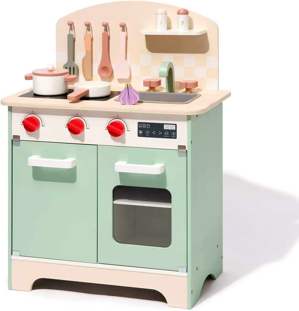 ROBUD Kids & Toddlers Kitchen Playset, Wooden Pretend Play Kitchen Set Toy Gift for Girls & Boys $79.69