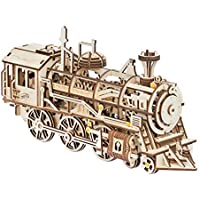 Rokr 3D Wooden Puzzles Locomotive Mechanical Building Model Kit only $29.99