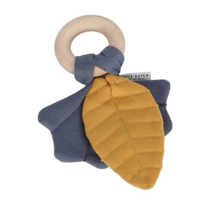 Little Dutch Crinkle Toy - Leaves Yellow/Blue