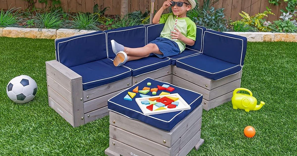 KidKraft Outdoor Wooden Sectional w/ Ottoman & Umbrella Set Only $131.67 Shipped on Amazon (Regularly $270)