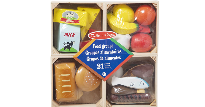 Melissa & Doug Food Groups – 21 Wooden Pieces and 4 Crates – Just $12.14!