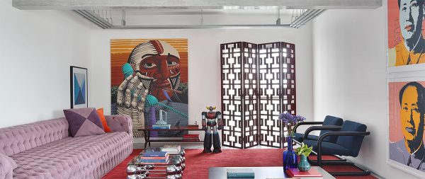 Hot Multicolour Accents & Cool Concrete Interiors