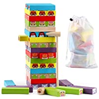 Joqutoys 54-Pieces Stacking Game Wooden Building Blocks only $7.00