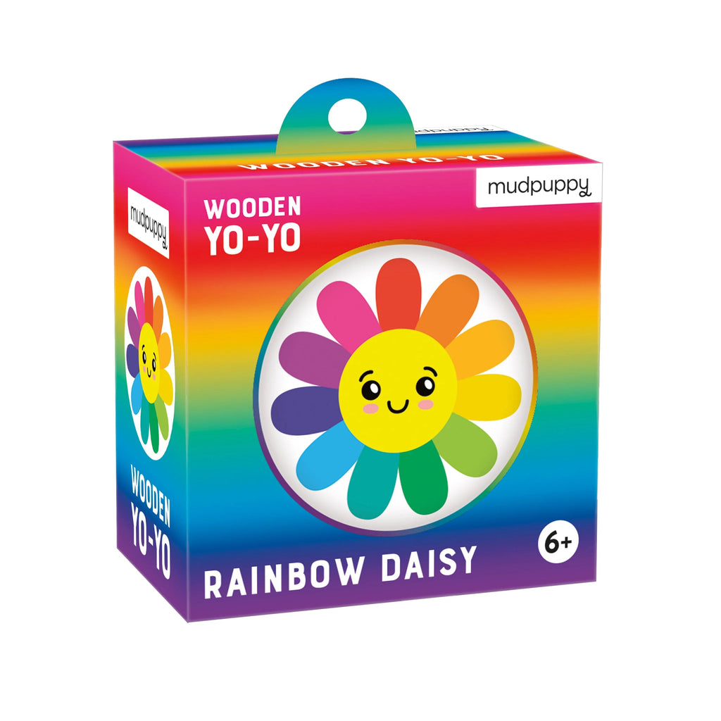 Rainbow Daisy Wooden Yo Yo