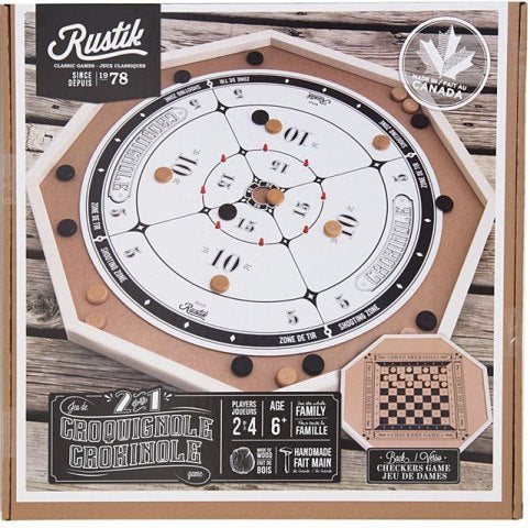 Rustik Crokinole 2 Games in 1