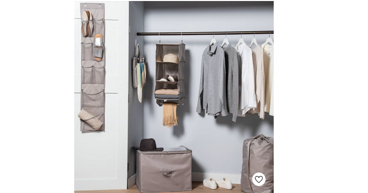 Hanging Closet Organizers Gray – Room Essentials Only $10! (Reg. $20)