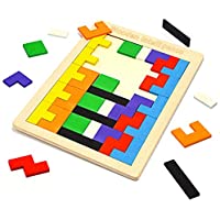 Fricon Wooden Tetris Puzzle Toys only $6.99