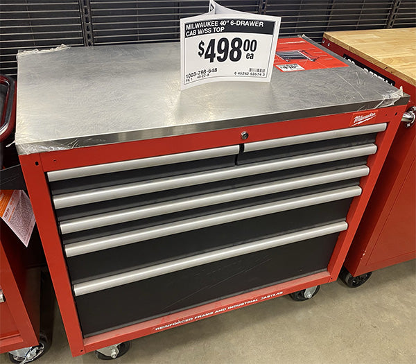 Milwaukee 40″ Mobile Workbench with Stainless Steel Top Availability