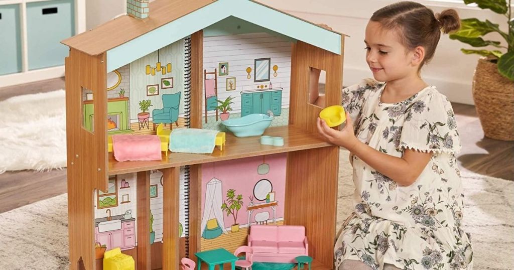 KidKraft Dollhouse w/ Coloring Book Background & Accessories Only $25.91 Shipped on Amazon (Reg. $80)