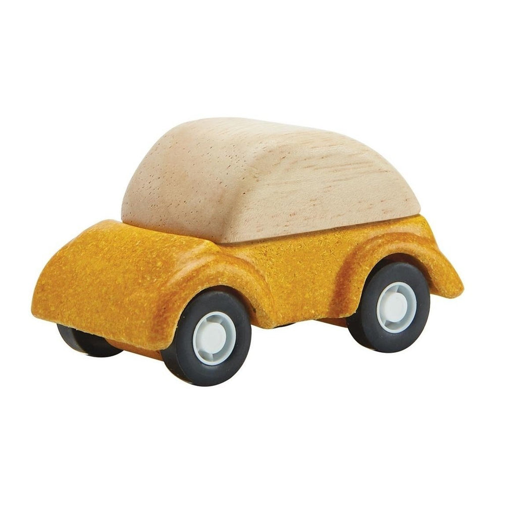 Plan Toys Yellow Wooden Toy Car