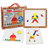 Melissa & Doug 120-Pieces Deluxe Wooden Magnetic Pattern Blocks Set only $12.99