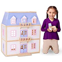 Melissa & Doug Modern Wooden Multi-Level Dollhouse only $72.66
