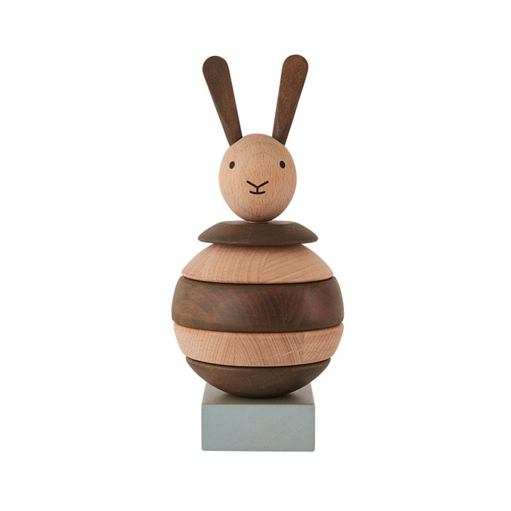 OYOY Wooden Stacking Rabbit - Nature/Dark