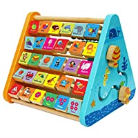 Towo 5-in-1 Wooden Activity Center Triangle Toys only $29.99