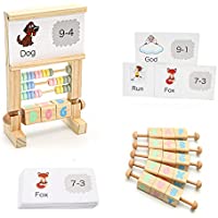 ibwaae Wooden Reading Blocks Spelling Games only $12.49