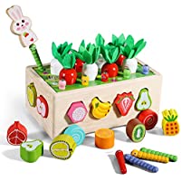 Wooden Shape Sorter Carrot Harvest Montessori Toys only $11.99