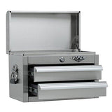 Viper Tool Storage V218MCSS 18-Inch 2-Drawer 304 Stainless Steel Mini Storage Chest w/ Lid Compartment