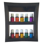 10 Bottle Solid Pine Wooden Essential Oil Display Rack Wall Mounted Shelf