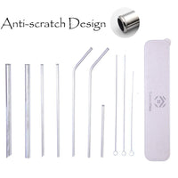 SweetMax Stainless Steel Straws, Anti-scratch Stainless Steel Straw, including (3x Cleaning Brush)