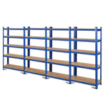 Tangkula Metal Storage Shelves, Heavy Duty Steel Frame 5-Tier Organizer, High Weight Capacity with Adjustable Shelves, Multi-Use Storage Rack for Home Office Garage,Storage Metal Shelf (36"Lx72"H) (4)