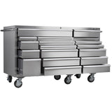 Viper Tool Storage VP7218SS PRO 72-Inch 18-Drawer 304 Stainless Steel Rolling Cabinet