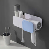 Save on yigii adhesive hair dryer holder no drilling hair dryer rack hair care styling tool organizer holder for bathroom wall mount blow dryer holder storage